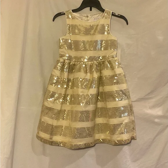 gymboree gold dress Navy Blue Prom Gown with Glitter CL12223 main image 0